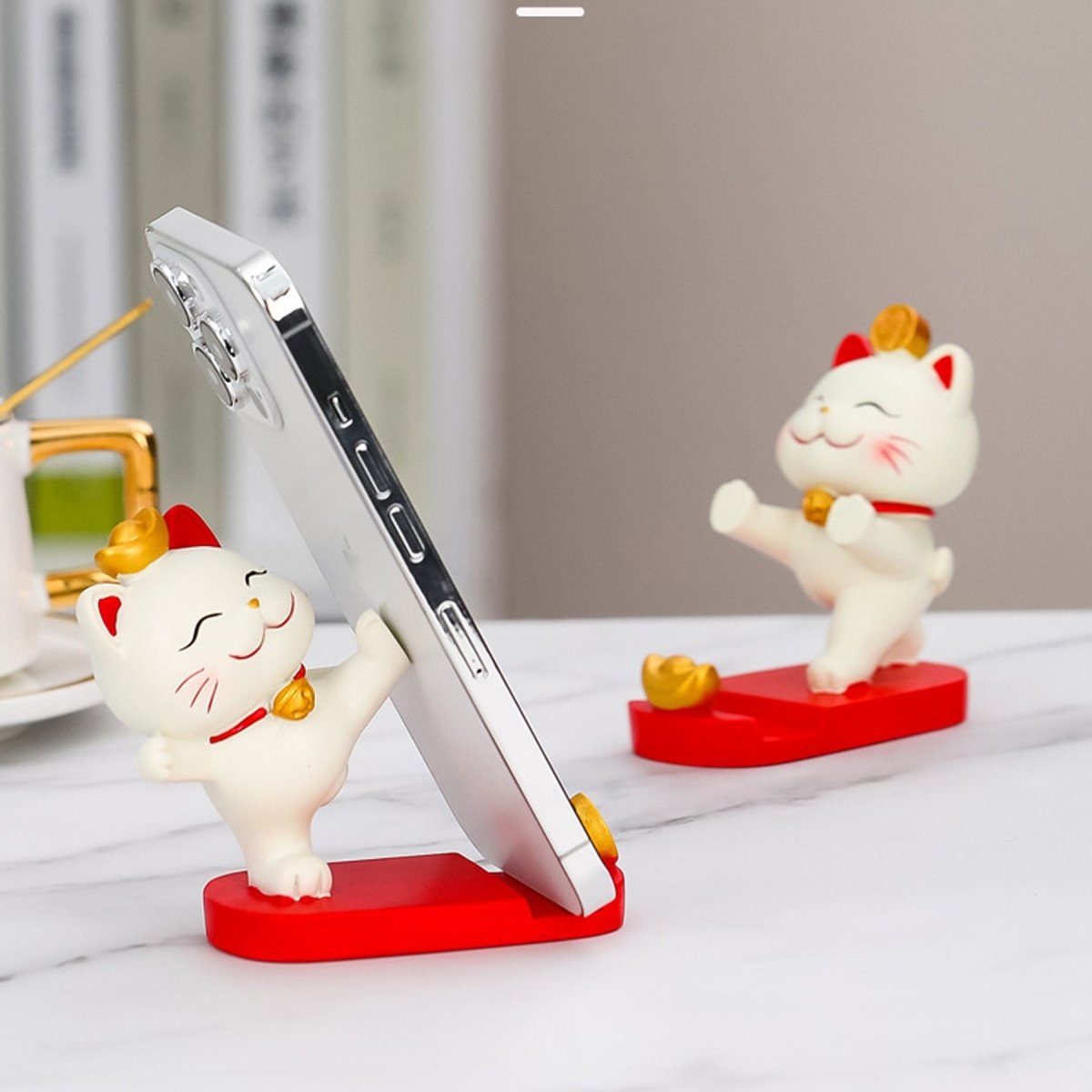 Mobile Phone Stand - Cute Fortune Lucky Cat Phone Holder