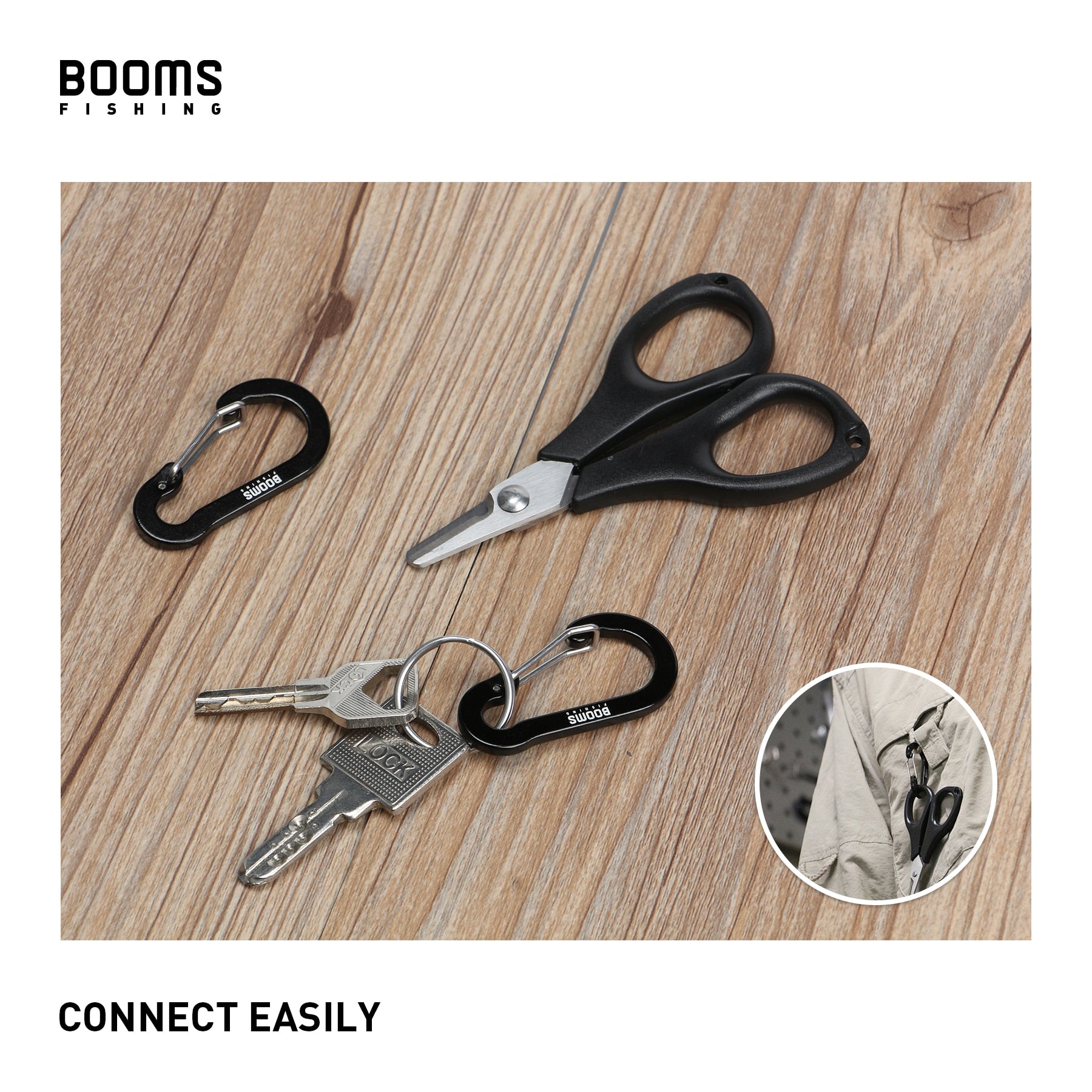 Outdoor Fishing CC1 Steel Small Carabiner Clips Outdoor 6pcs