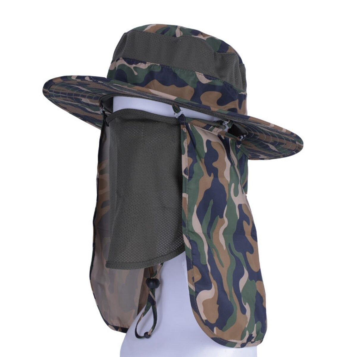 Durable Lightweight Fishing Hat with Face Protecting Cover
