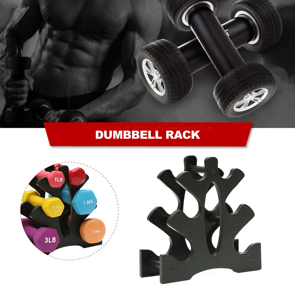 3-Tier Home Office Gym Multi-layer Hand-Held Dumbbell Weight Storage Rack Stand