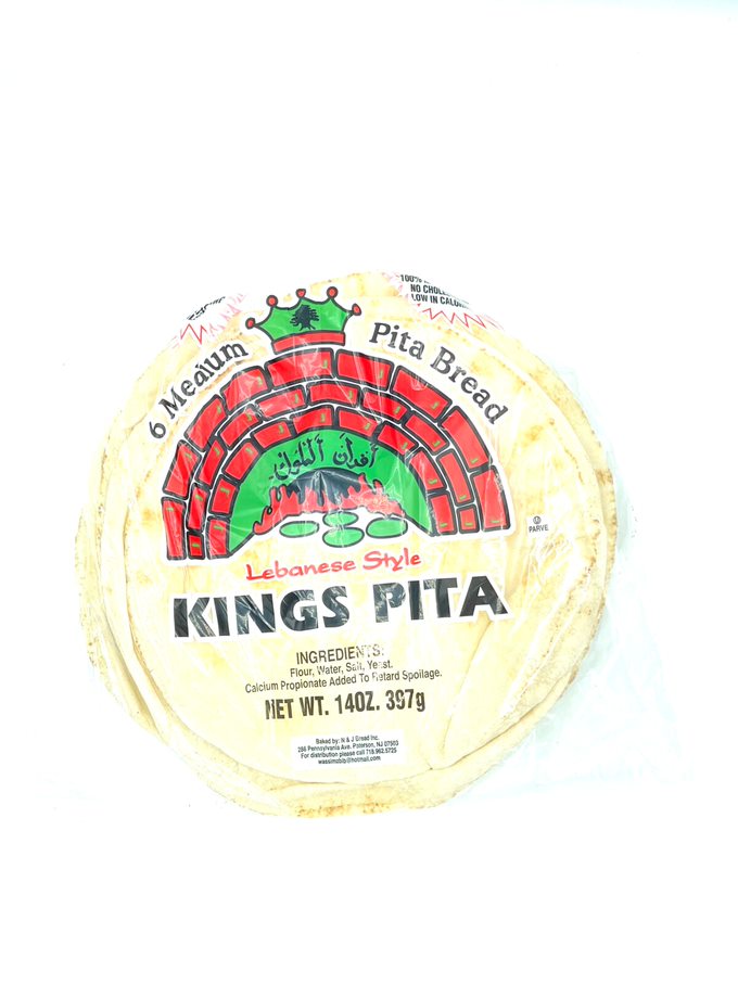 King Pita Lebanese 6 White Pita Bread