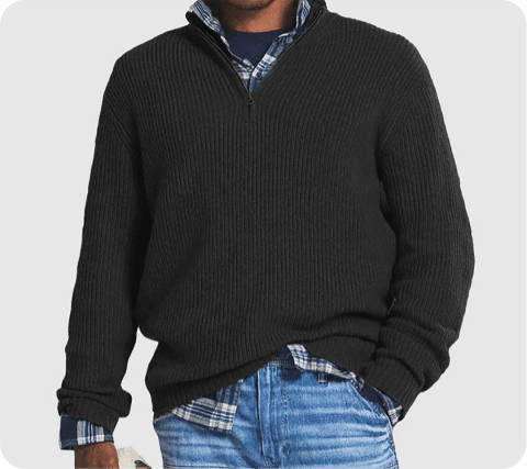 Men's Cashmere Business Casual Zipper Sweater(NEW) – excellten