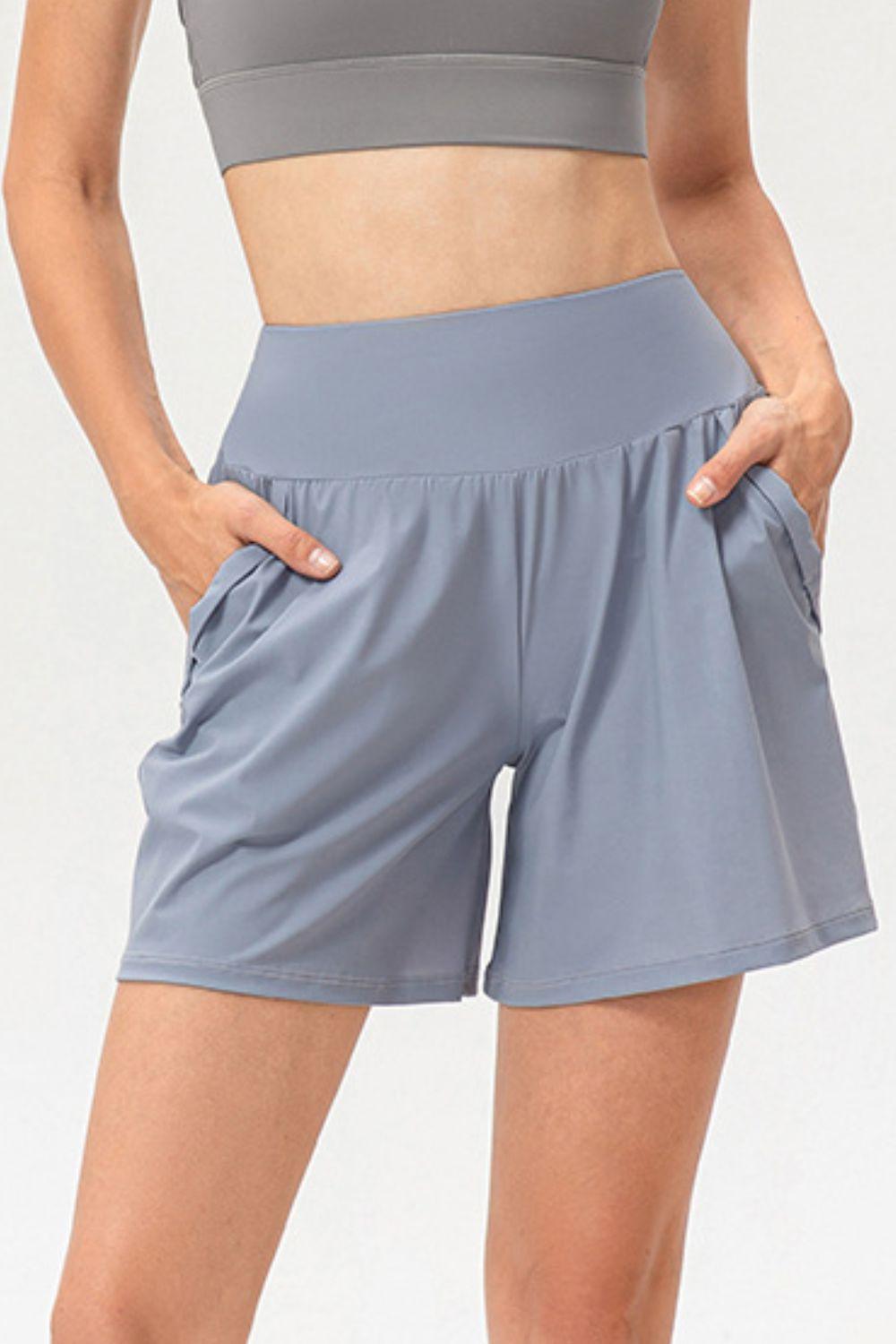 Workout Warrior Pocketed Elastic Waist Athletic Shorts