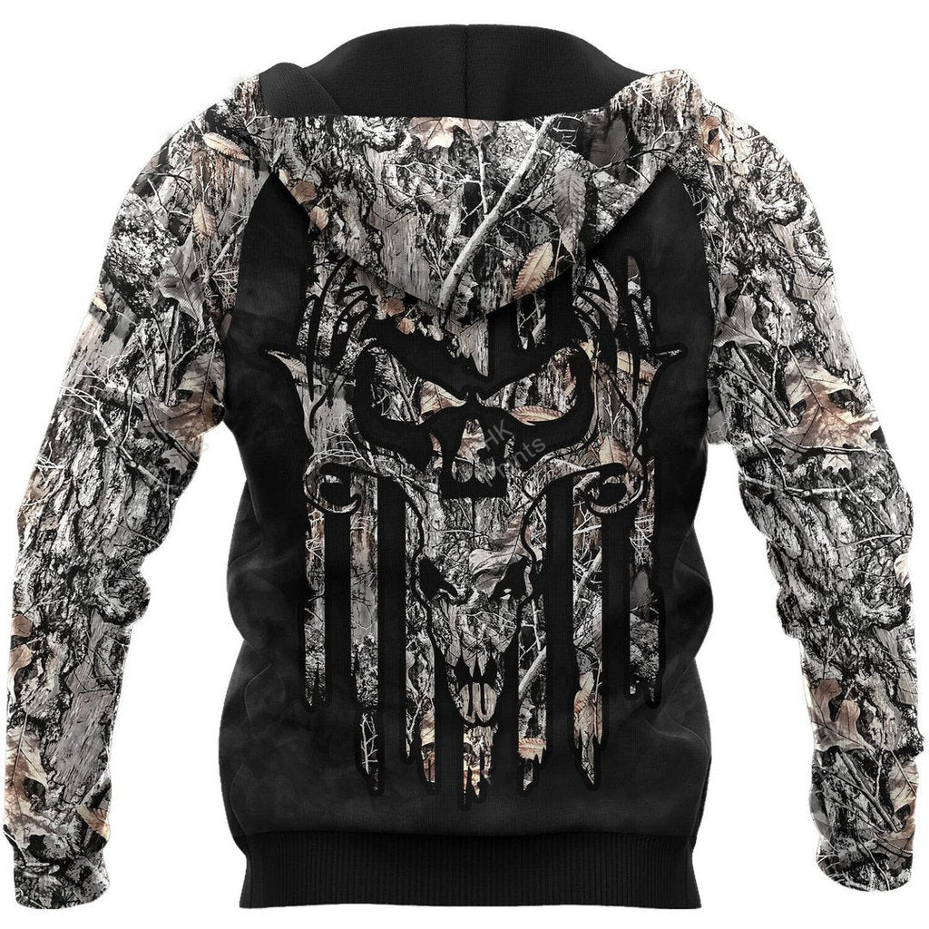 Deer With Smoke Camouflage Hunting Life 3D Hoodie Shirt/ Idea Gift for Hunter Deer