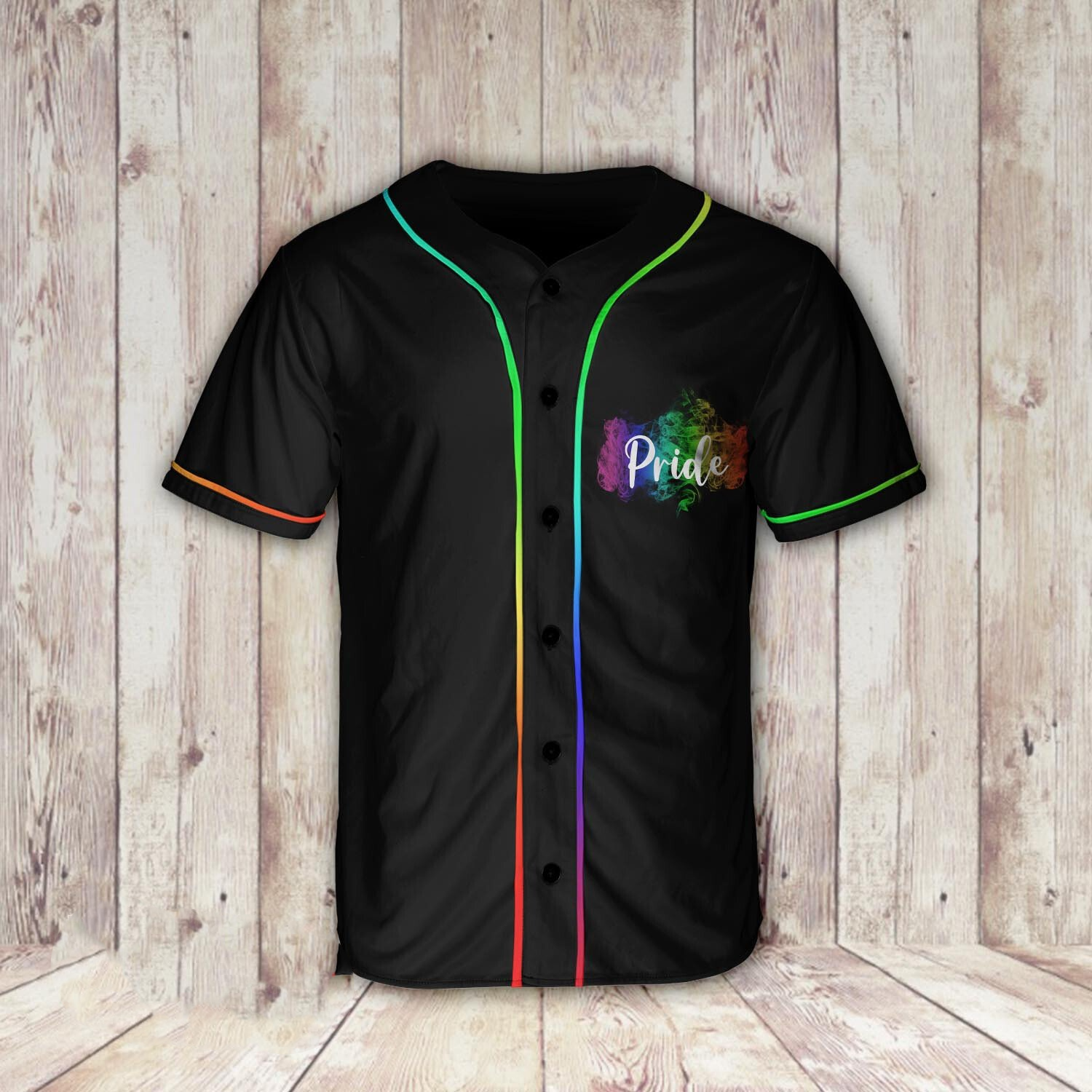 3D All Over Print Lgbt Pride Flag Baseball Shirt/ Flag Baseball Jersey Shirt