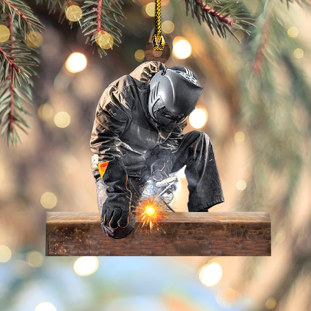 Personalized Welder Custom Shaped Acrylic Ornament for Welder Christmas Gift/ 2D Flat Ornament