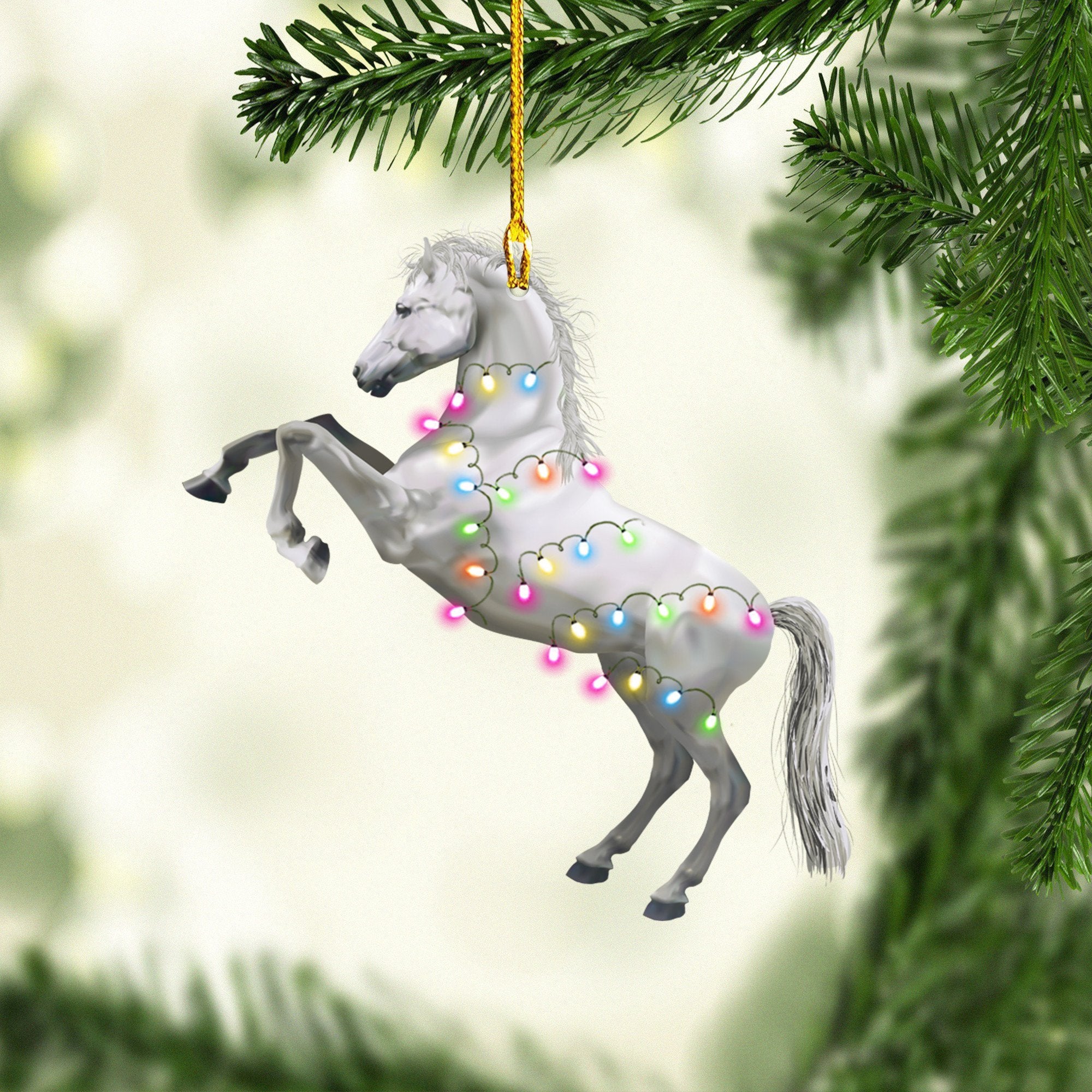 Brown Horse Christmas Light Ornaments/ Perfect Gift for Horse Lover/ Horse Training