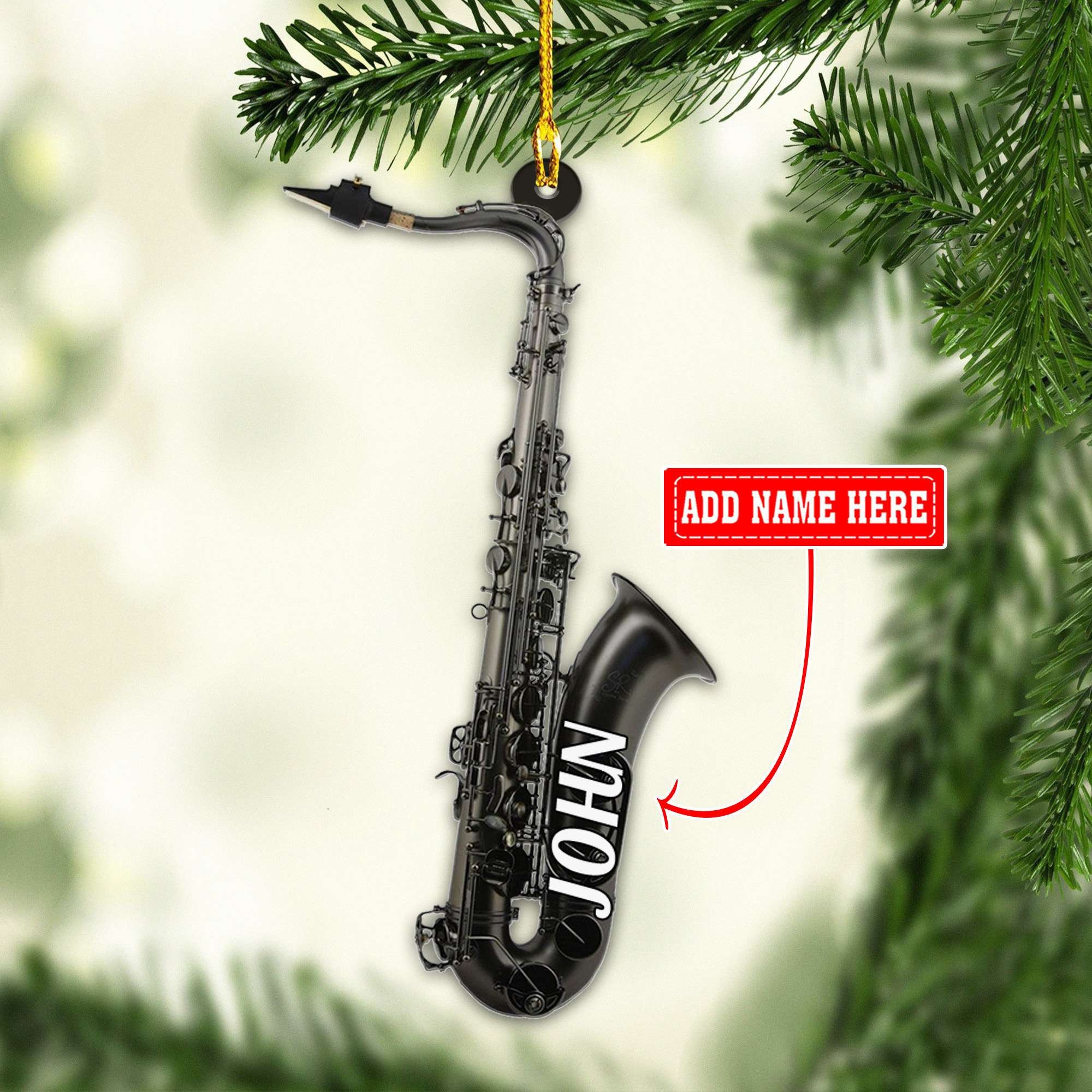 Personalized Saxophone Multi Color Shaped Acrylic Ornaments/ Christmas Gift for Saxophone Lovers
