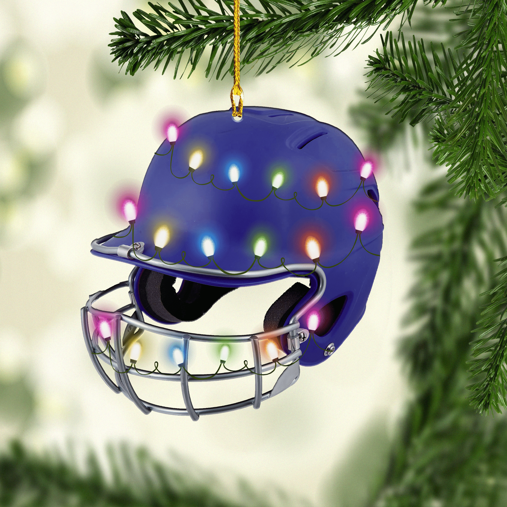 Any Color Softball Batting Helmet Christmas Acrylic Shaped Ornaments/ Gift for Son Men