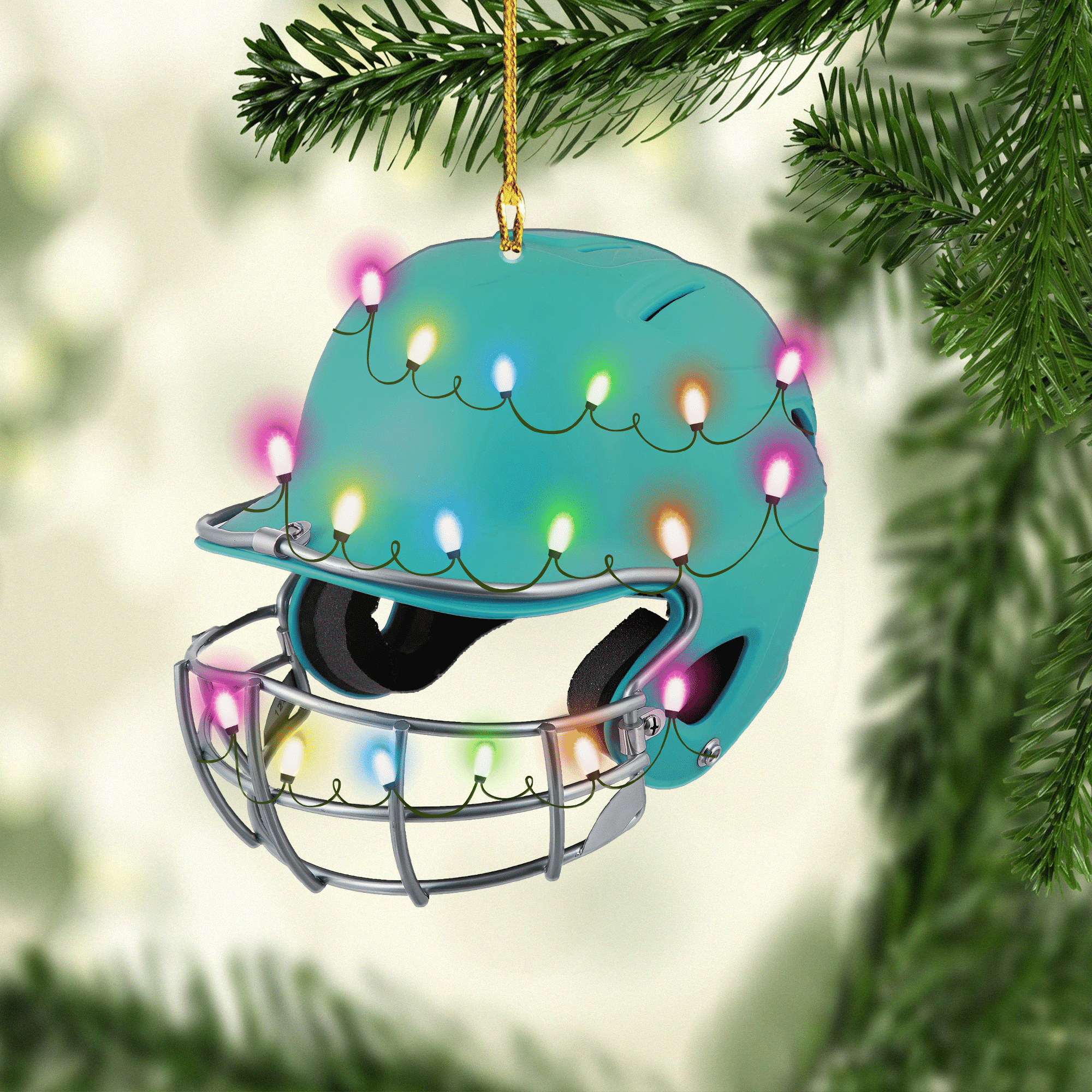 Any Color Softball Batting Helmet Christmas Acrylic Shaped Ornaments/ Gift for Son Men