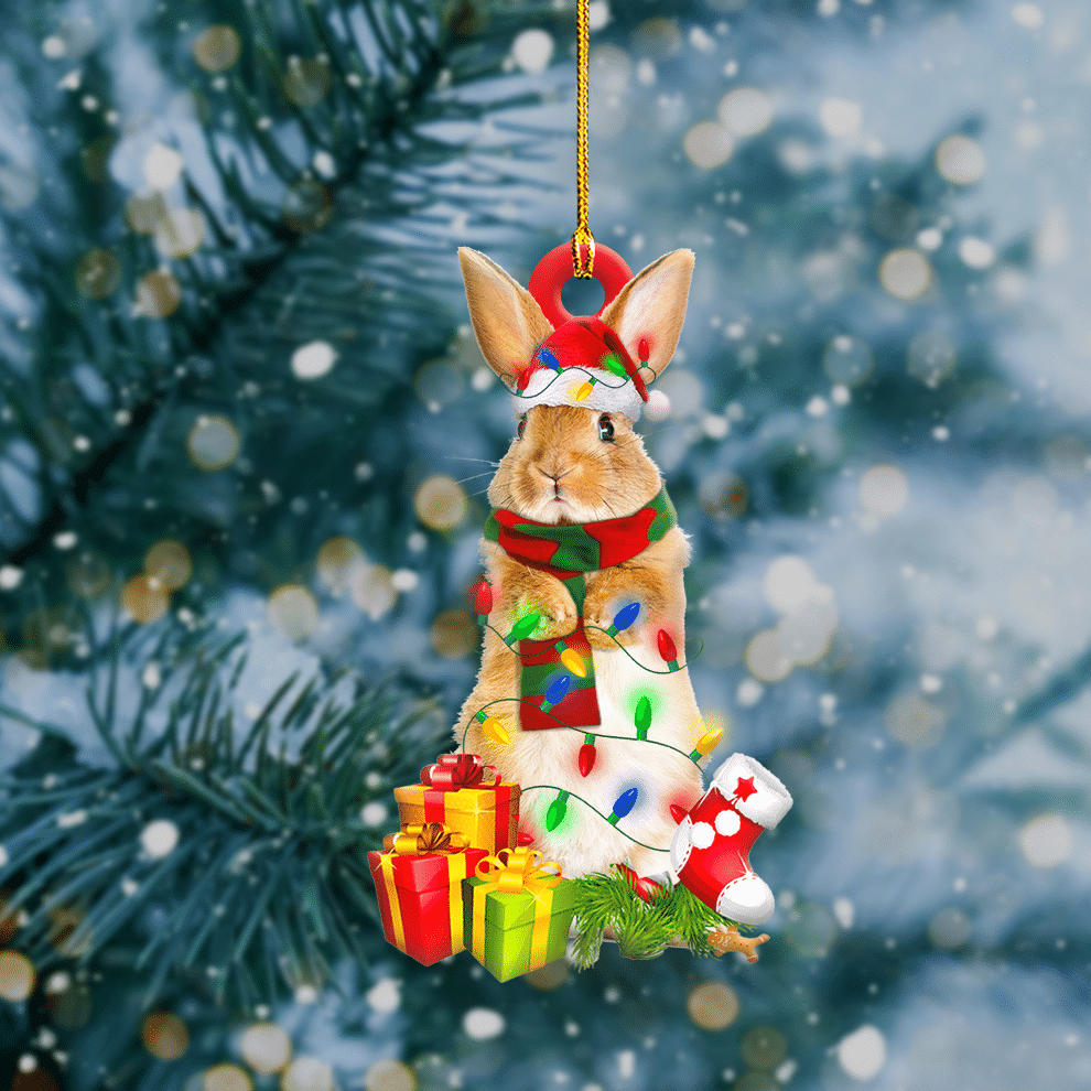 Rabbit Light Christmas Shaped Ornaments/ Gift for Rabbit Love/ Pet Gift