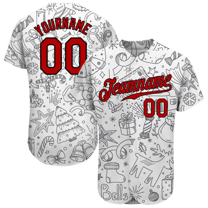 Christmas Baseball Jersey Custom Name Baseball Shirt/ Idea Gift for Men Women Christmas