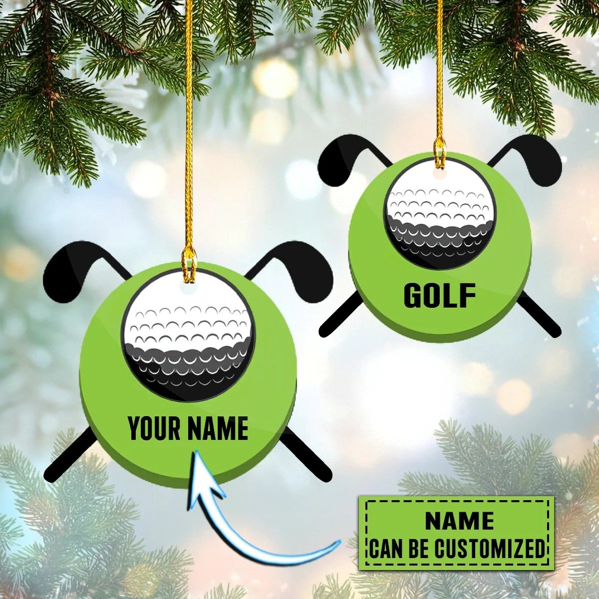 Golf Ornament Golf Xmas Tree Ornaments Decorating For Christmas 2023