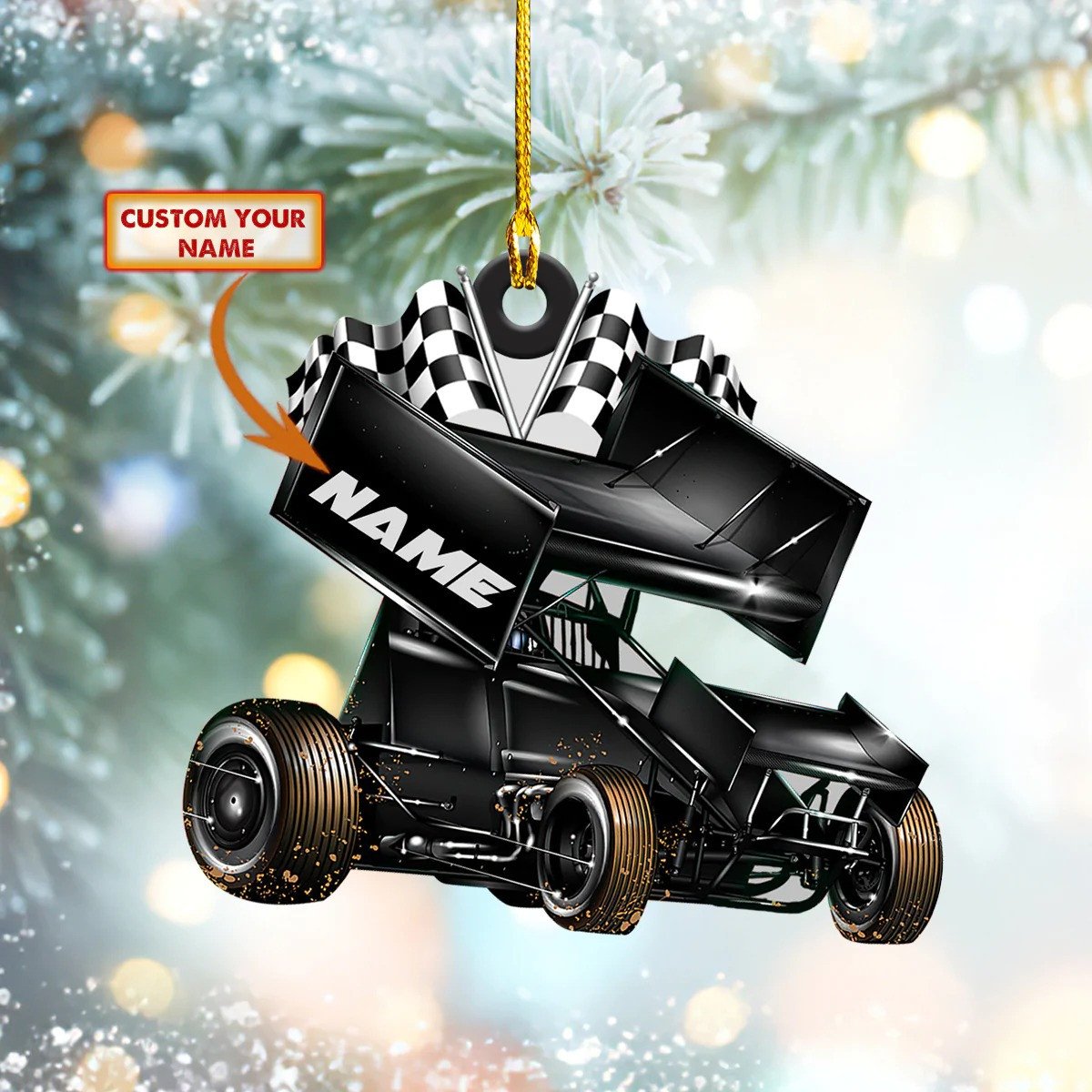 Personalized Race Car Ornament Dirt Track Racing Tree For Hanging Ornaments 2023
