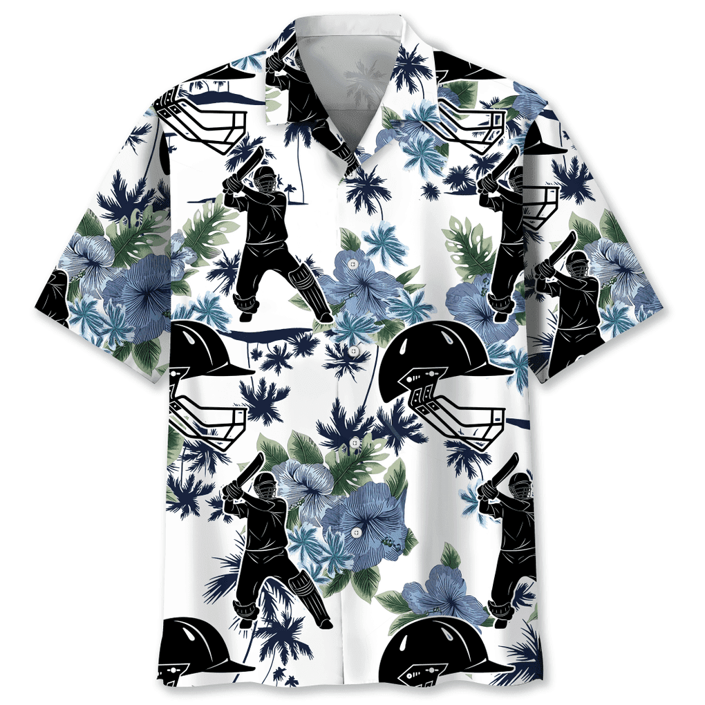 Multi Color Cricket Nature Hawaiian Shirt/ Shirt for Cricket Player