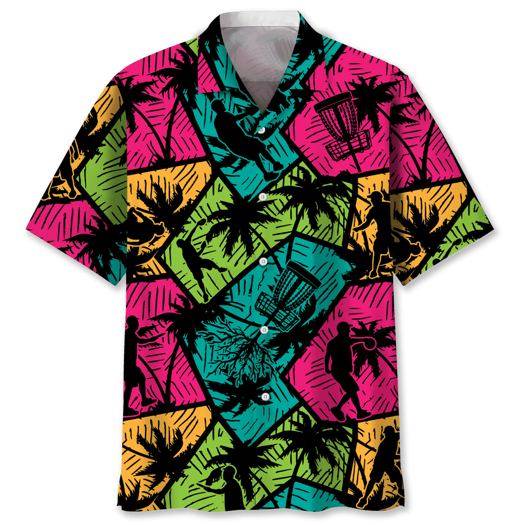Disc Golf Beach Hawaiian Shirt/ 3D Printed Disc Golf Hawaii Shirt