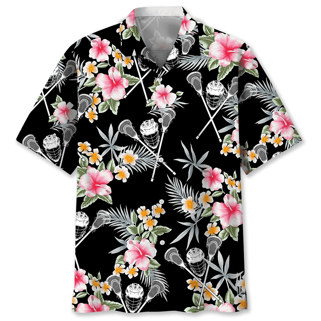 Lacrosse Flower Hawaiian Shirt/ Gifts For Lacrosse Players