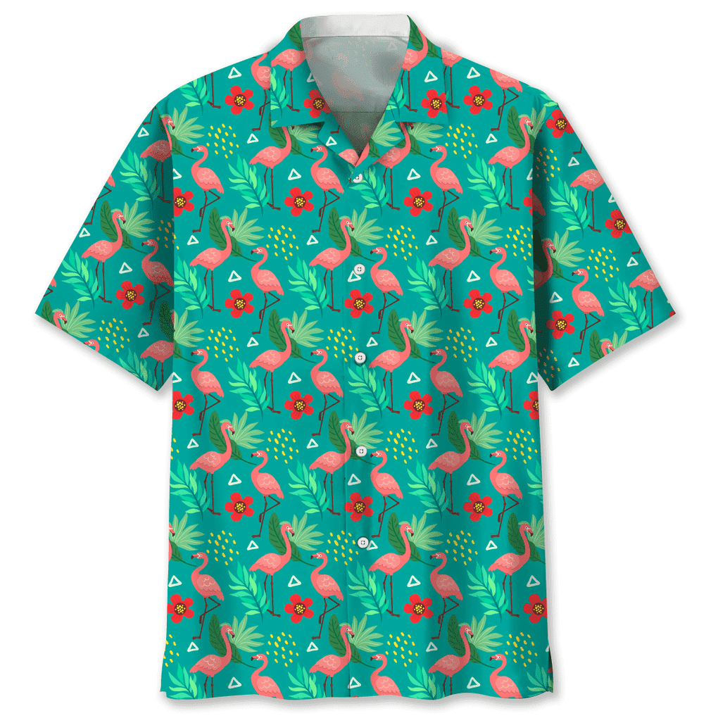 3D All Over Print Flamingo Hawaiian Shirt/ Hawaii Beach Aloha Shirt for Men/ Flamingo Shirt