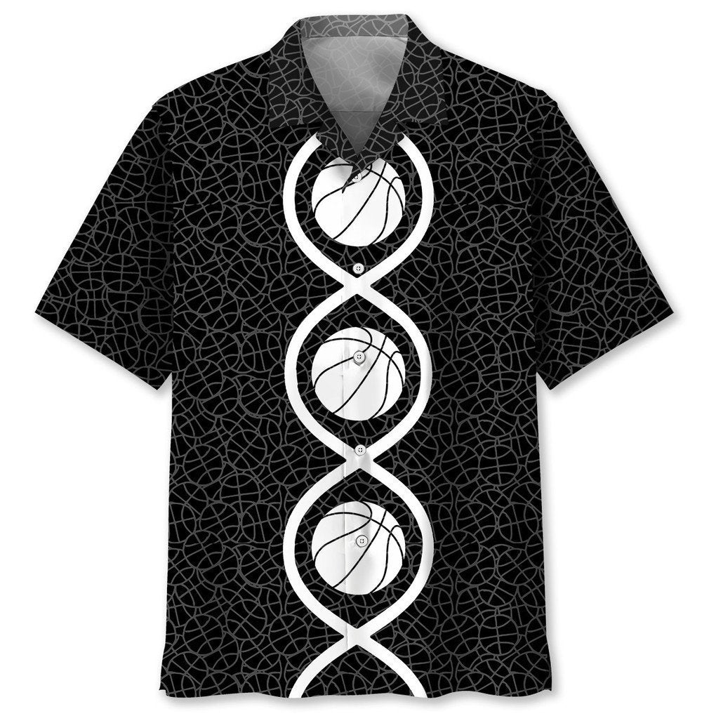 Basketball Dna Hawaiian Shirt/ Gift for Basketball Player/ Hawaiian Shirt for Men