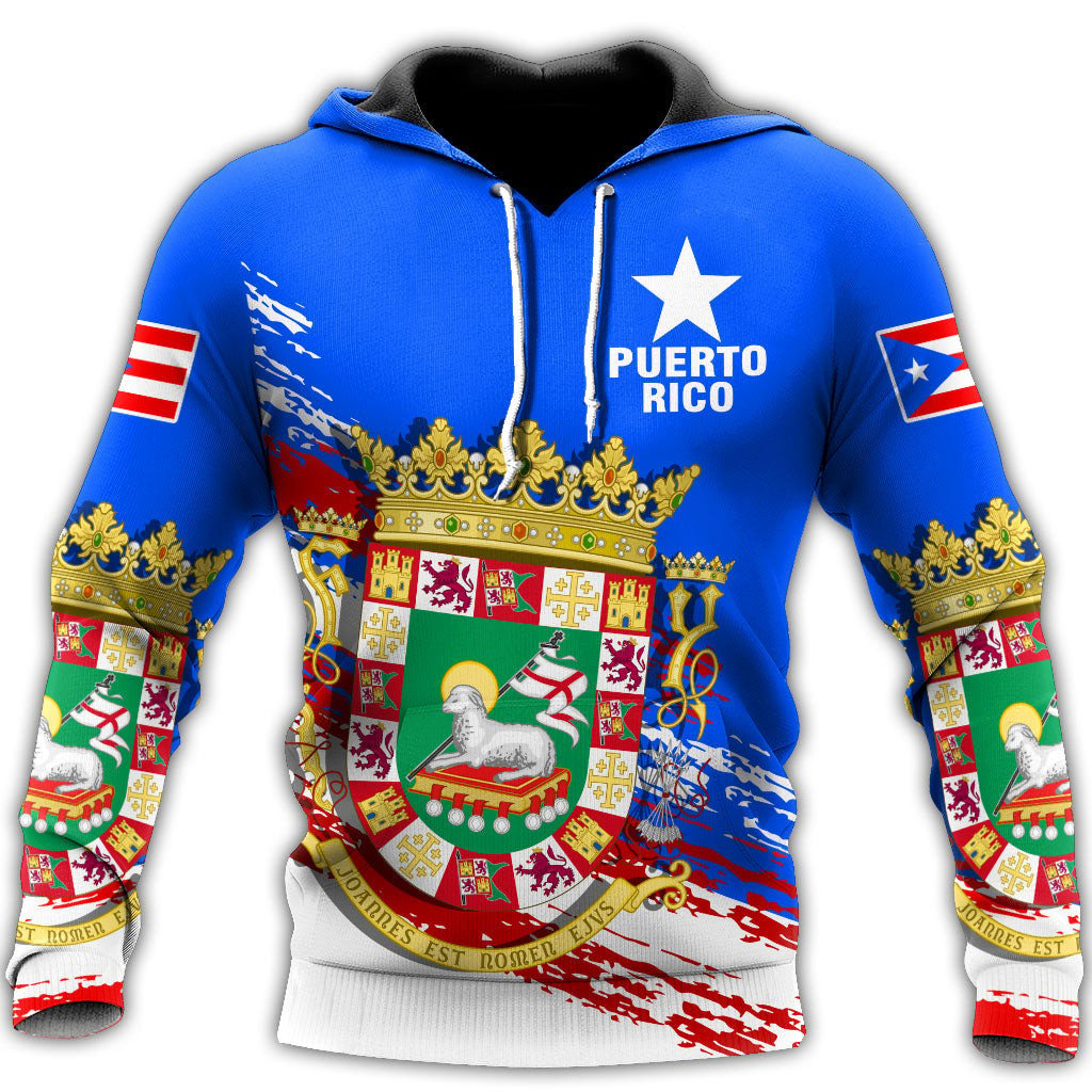 Personalized Puerto Rico Flag Logo 3D All Over Printed Hoodie Shirt/ Heartbeat Hoodie for Puerto Rican