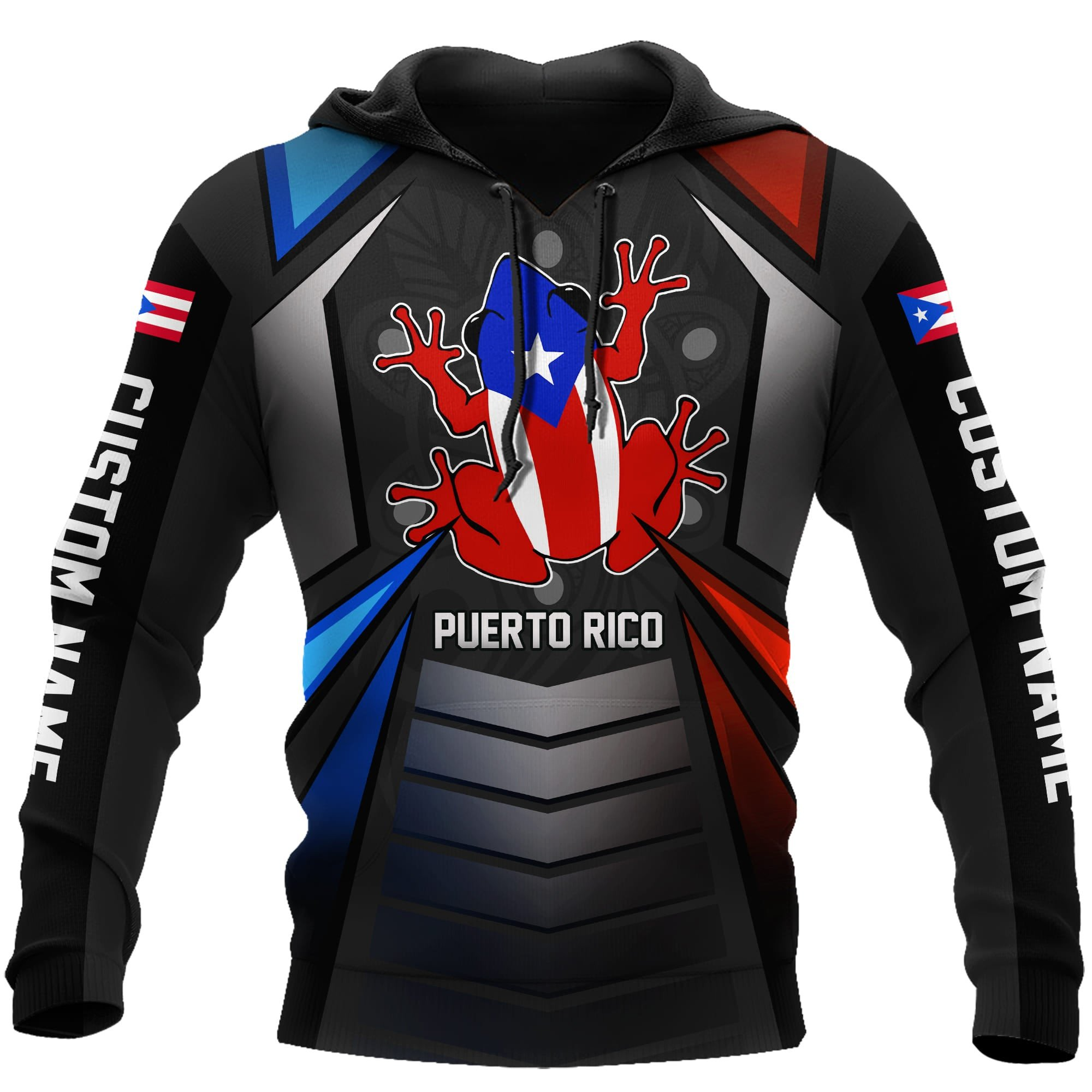 Coolspod Personalized Puerto Rico Boricua Tattoo Hoodie/ Perfect Gift for Men Women