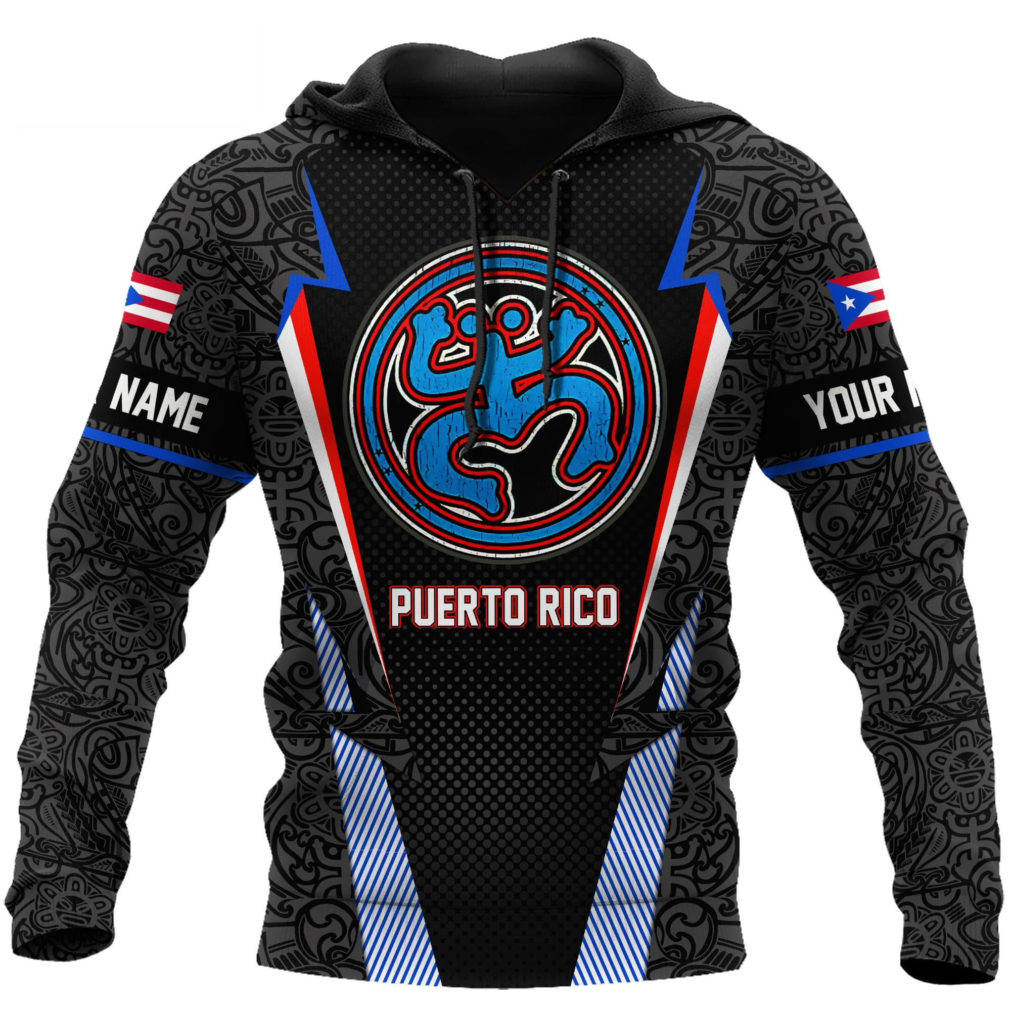 Personalized Peruto Rico Frog Coqui 3D Hoodie Shirt/ Puerto Rican Shirt for Men Women