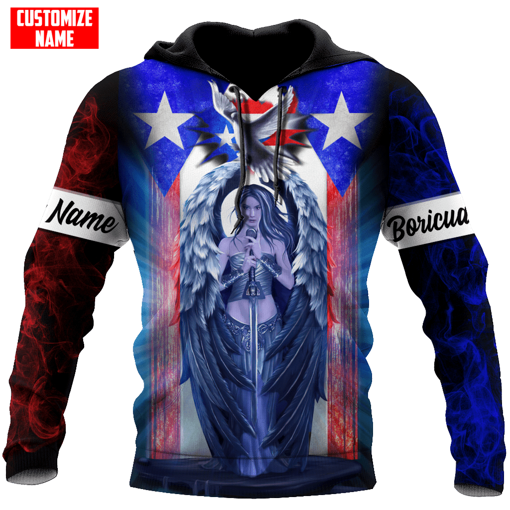 Coolspod Personalized Boricua Chula Smoke All Over Printed 3D Hoodie Shirts