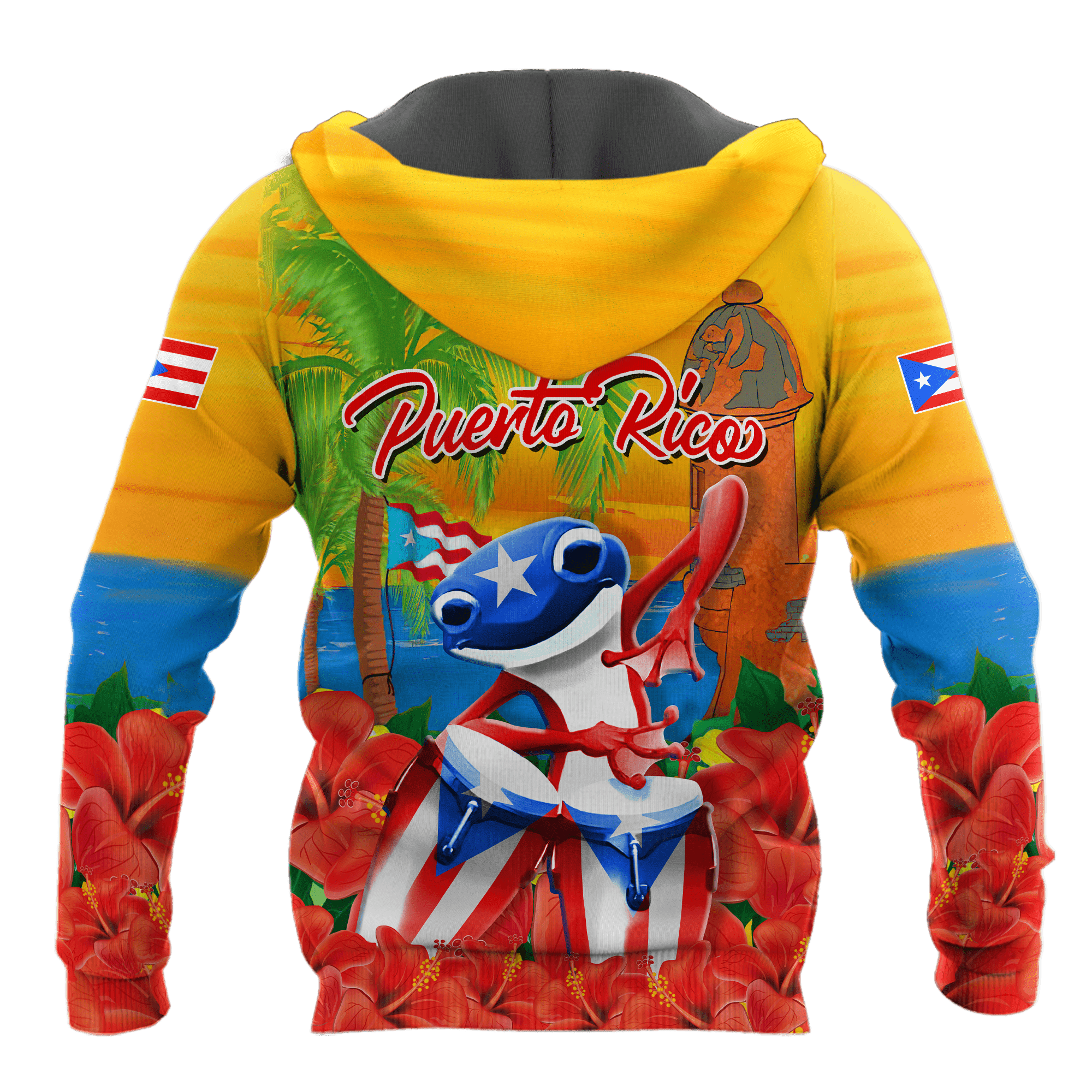 Puerto Rico Pride Coqui Frog Maga Flower 3D Full Printed Hoodie Shirts/ Perfect Shirt for Men Women
