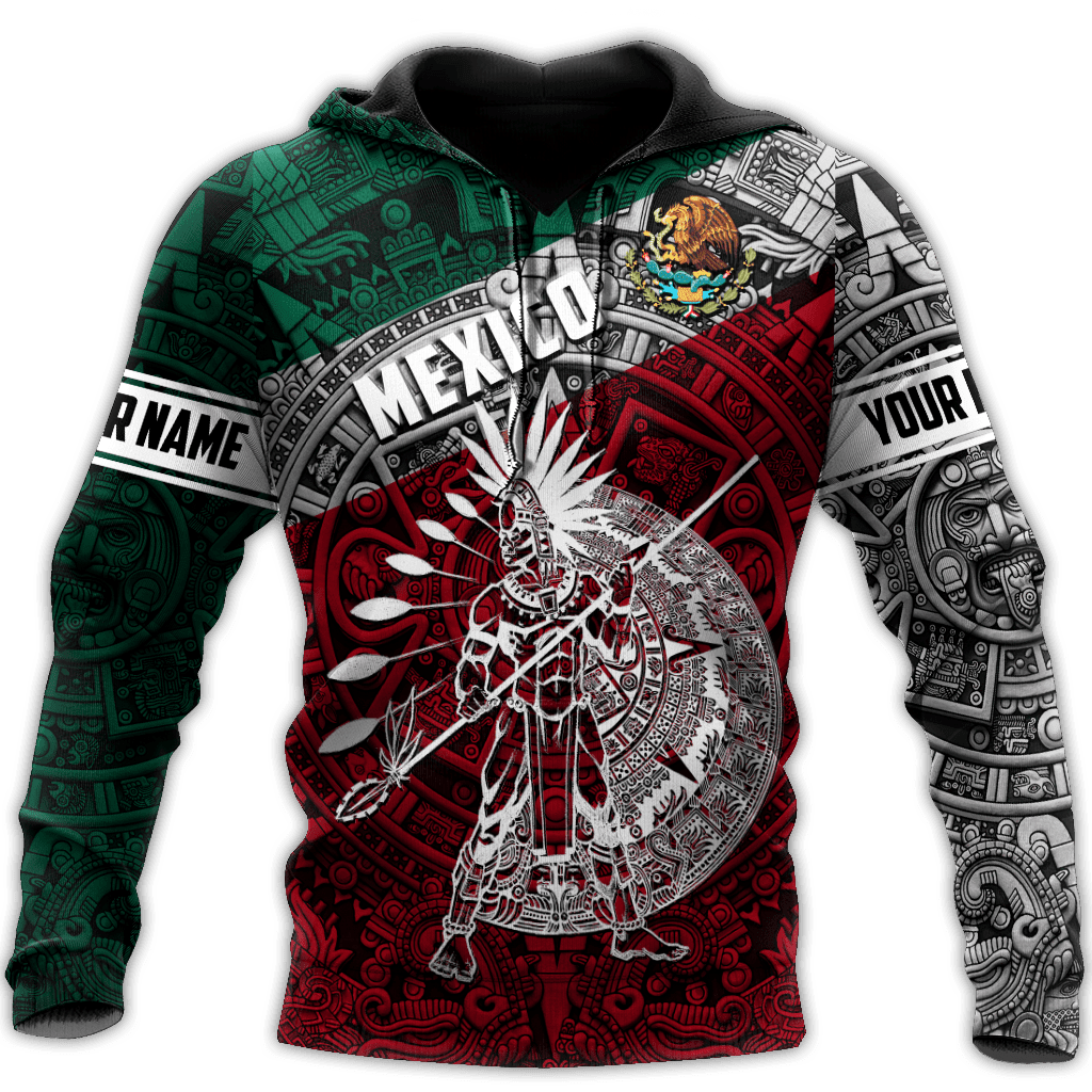Ancient Aztec Warrior 3D Full Printed Unisex Shirts/ Pride Mexico Hoodie 3D Full Printed