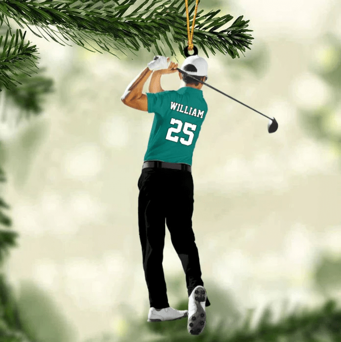 Personalized Golf Player Christmas Ornament - Christmas Gift For Golf Lovers