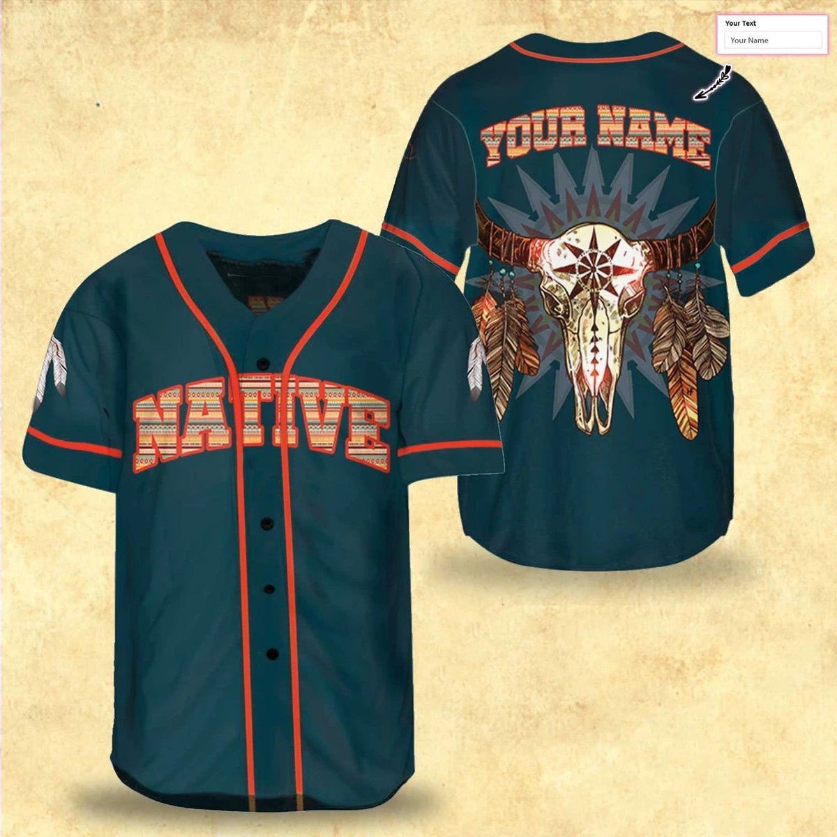 Deer Birth Totem Native American Zodiac Personalized Baseball Jersey