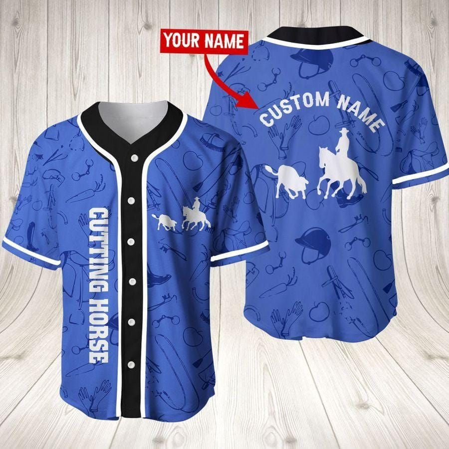 Cutting Horse Grey Important Choice Personalized Baseball Jersey