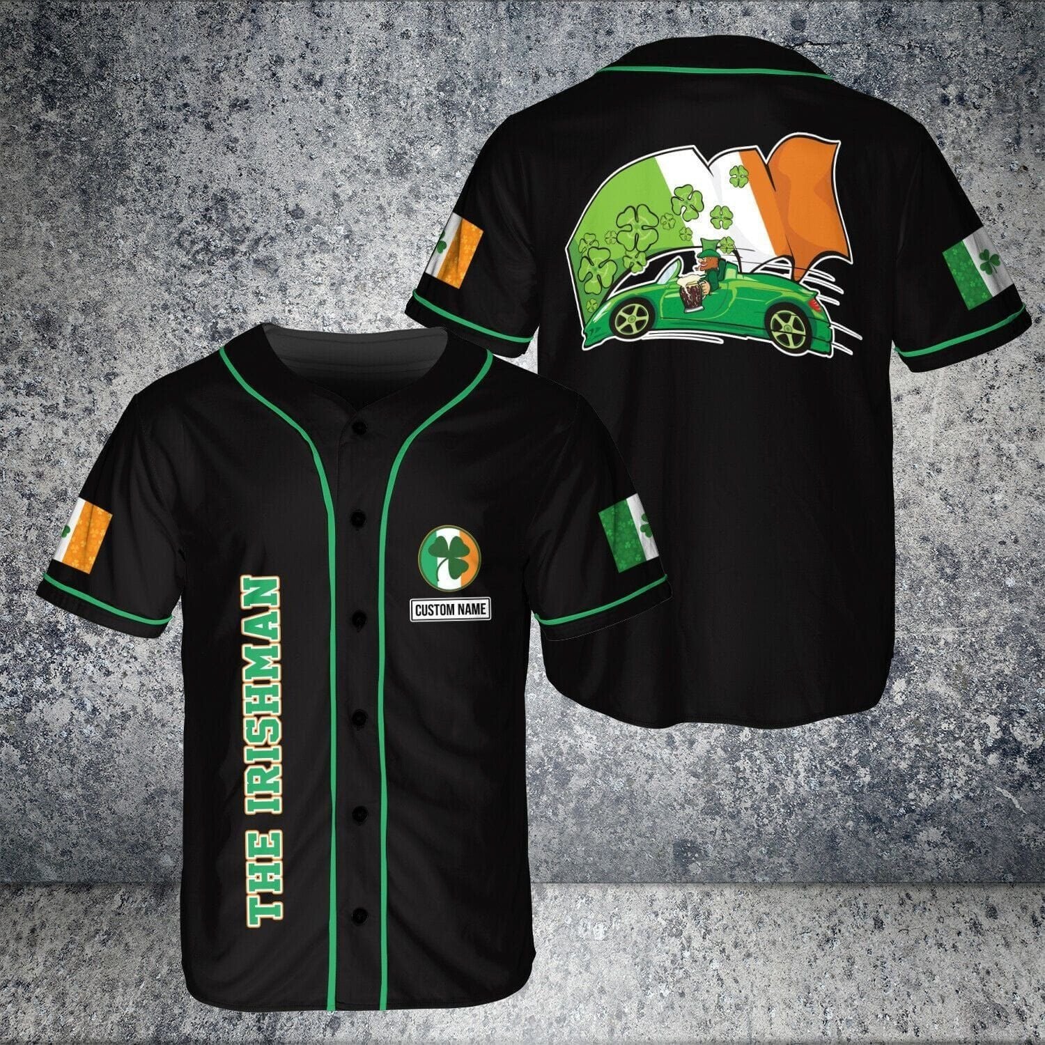 The Irishman Personalized Baseball Jersey/ Patrick Day Shirt
