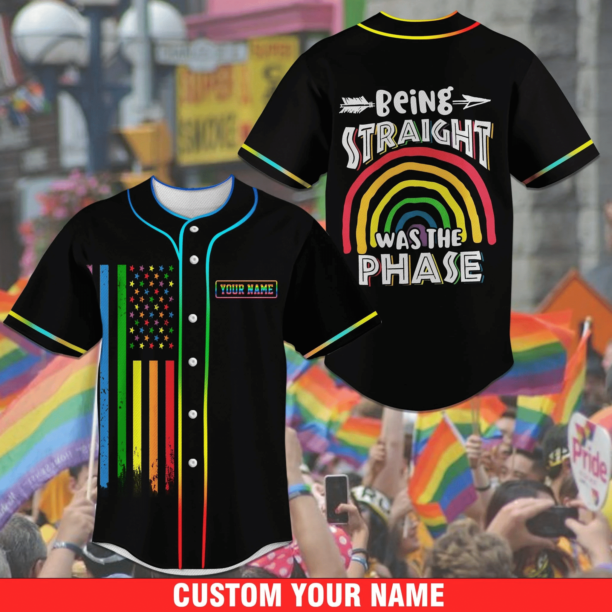 LGBT Human Beings Color May Vary Personalized Baseball Jersey