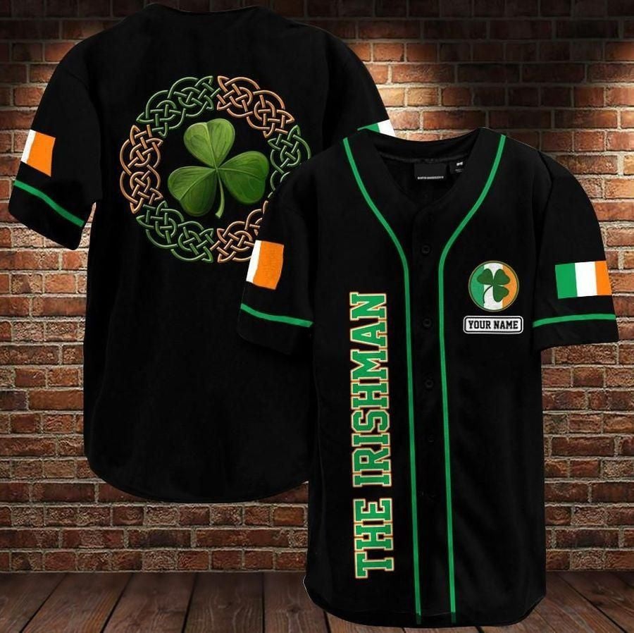 The Irishman Personalized Baseball Jersey/ Patrick Day Shirt