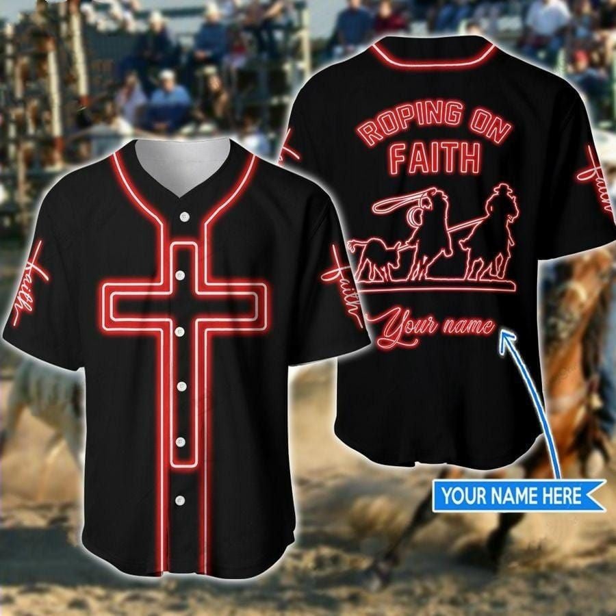 Team Roping Cactus Personalized Baseball Jersey/ 3D Shirt for Roping Rodeo