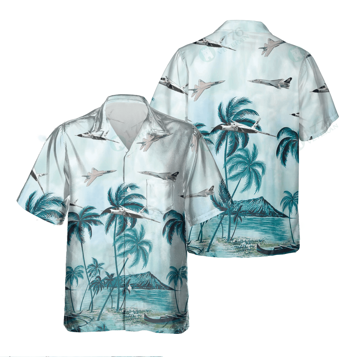 A-5 Vigilante Pocket Hawaiian Shirt / Hawaiian Shirt for Men Dad Veteran/ Patriot Day