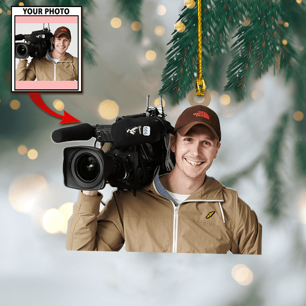 Personalized Camera Photo Acrylic Christmas Ornament Gift for Camera Custom Photo Acrylic Christmas Tree Decor