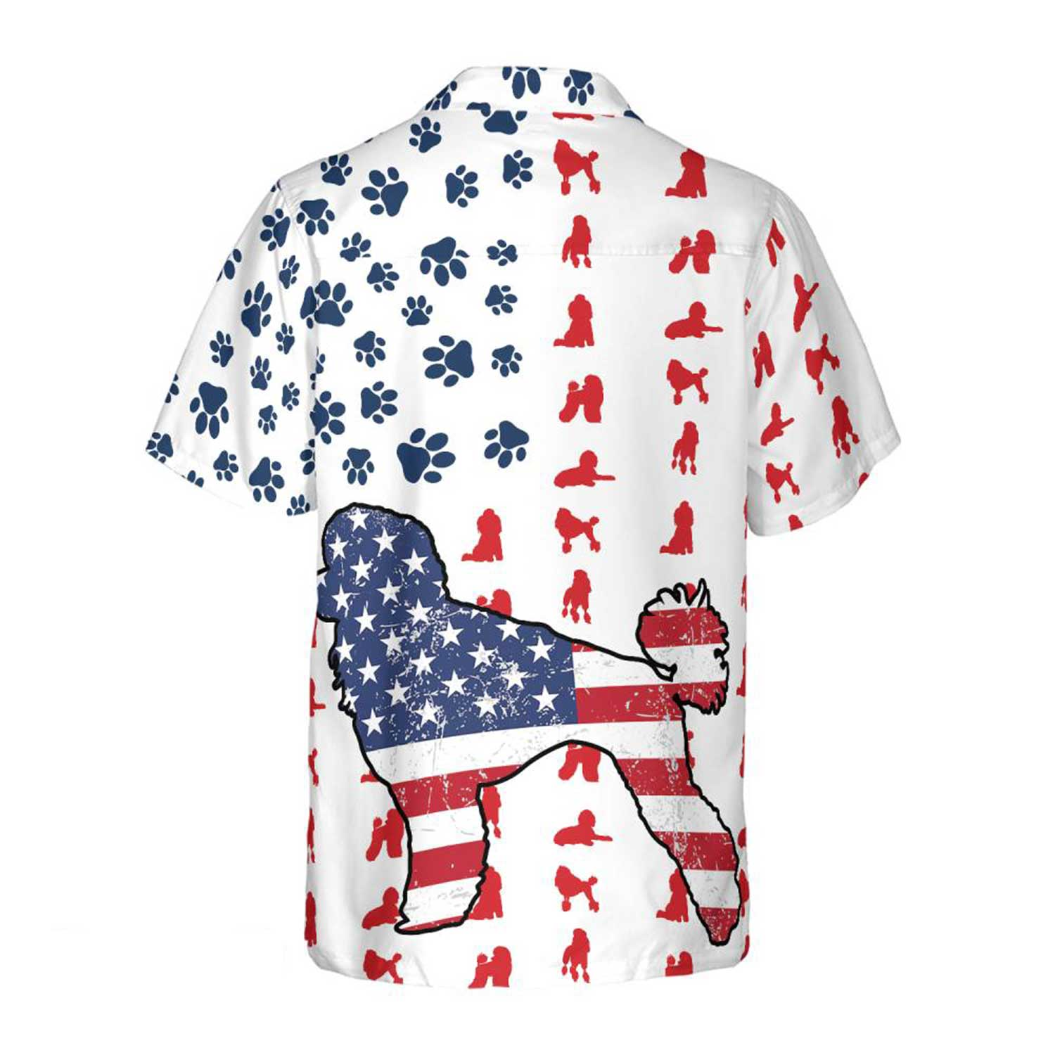 Poodle Aloha Hawaiian Shirts For Summer/ Poodles American Flag Hawaiian Shirt For Men Women/ Gift For Dog Lovers/ 4th Of July Party/ Independence Day