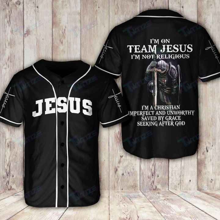 I''m On Team Jesus Baseball Tee Jersey Shirts 3D Printed
