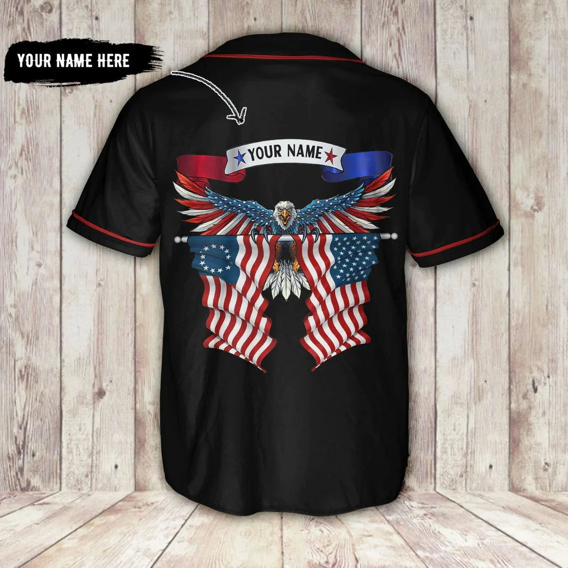 Veteran Us Eagle Independence Day 4th July Baseball Tee Jersey Shirts 3D