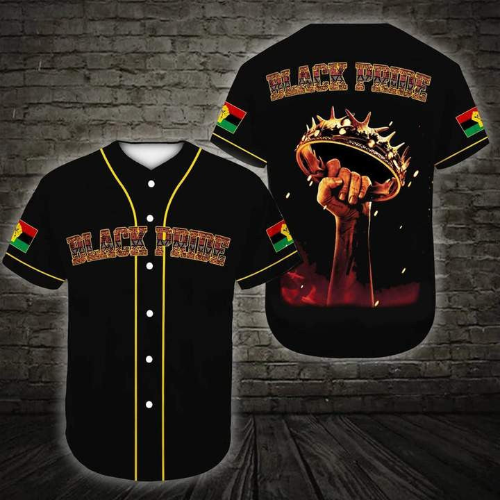 Juneteenth Day Black King Pride Baseball Tee Jersey Shirts 3D