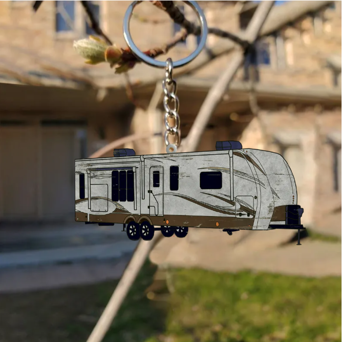 Camper RV Motorhome Travel Trailer Personalized Keychains/ Campervan Owners/ Motorhome Owners/ Camper trailers Owners Gifts/ Pickup Camper