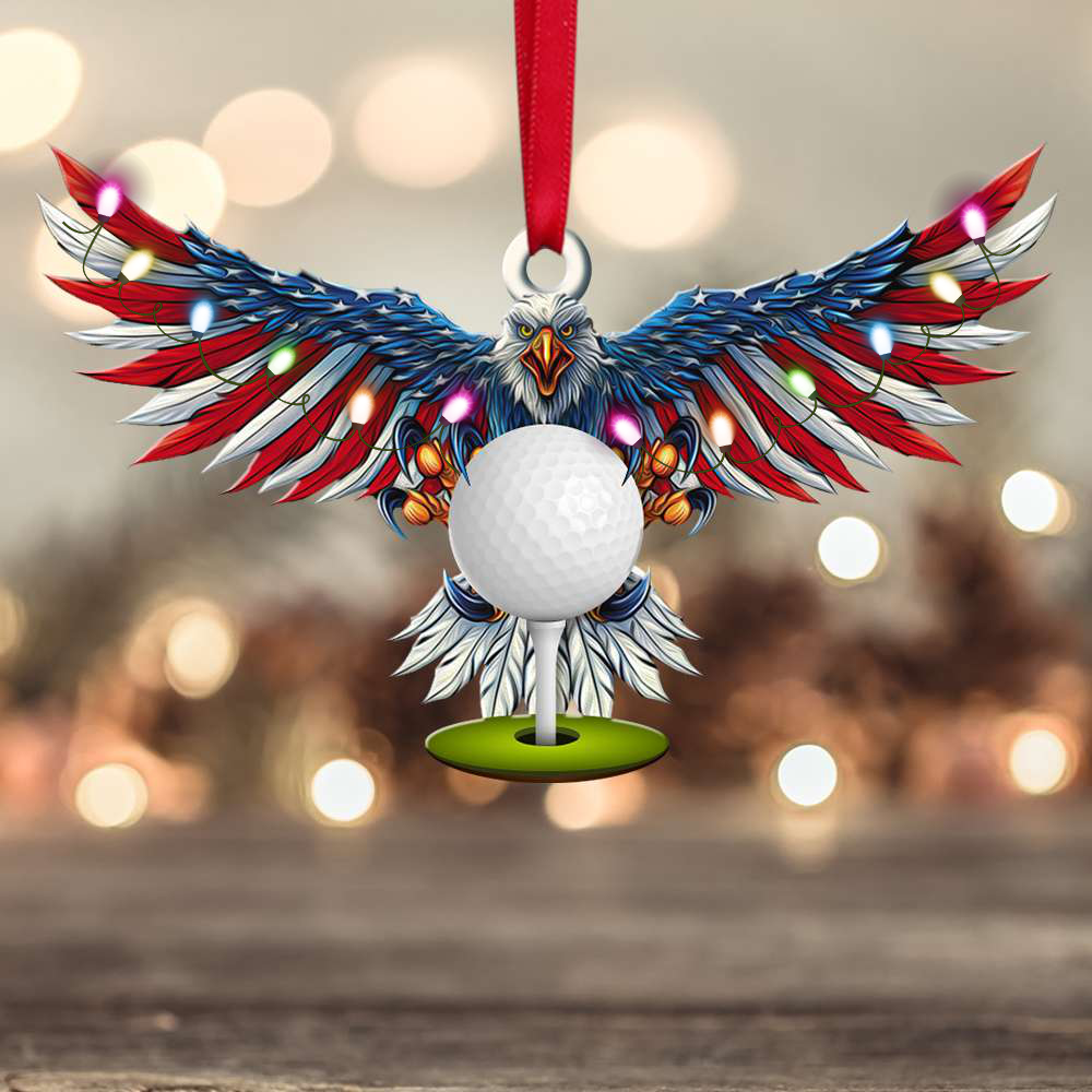 Golf Eagle Personalized Christmas Ornament/ Gift for Golfer/ Christmas Gift