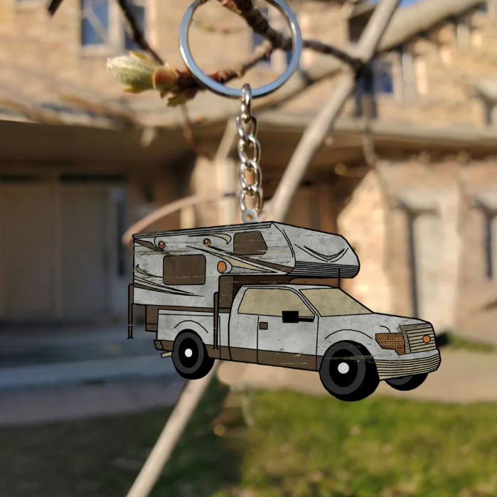 Camper RV Motorhome Travel Trailer Personalized Keychains/ Campervan Owners/ Motorhome Owners/ Camper trailers Owners Gifts/ Pickup Camper