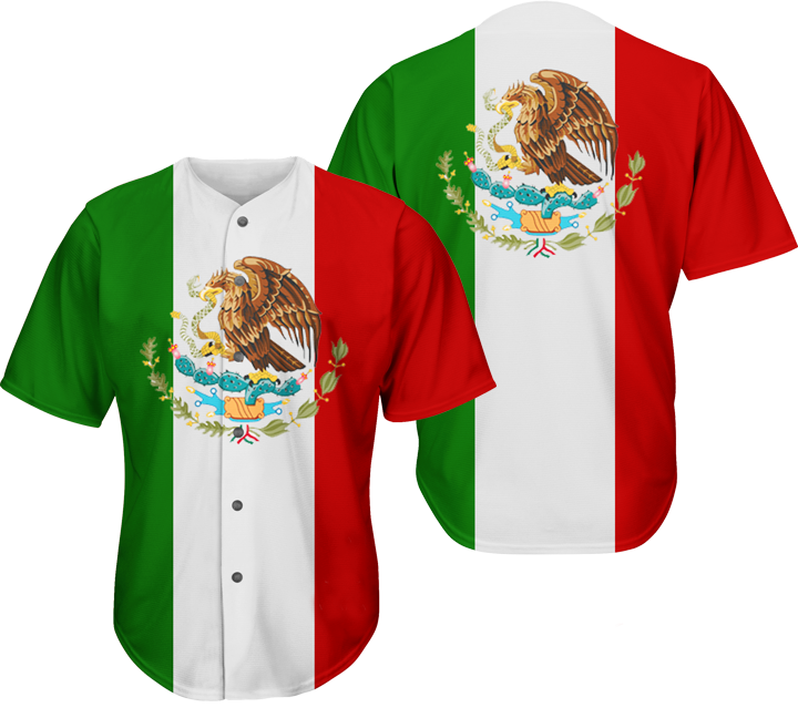 Gold Mexico Eagle Baseball Jersey/ Pride American Shirt/ Gift for Men