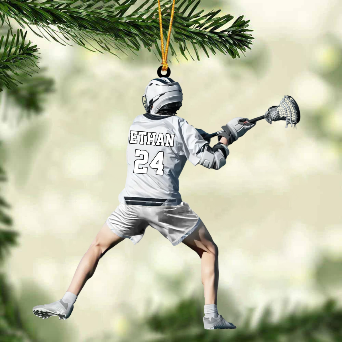 Personalized Lacrosse Players Christmas Ornament/ Gift for Lacrosse Lovers
