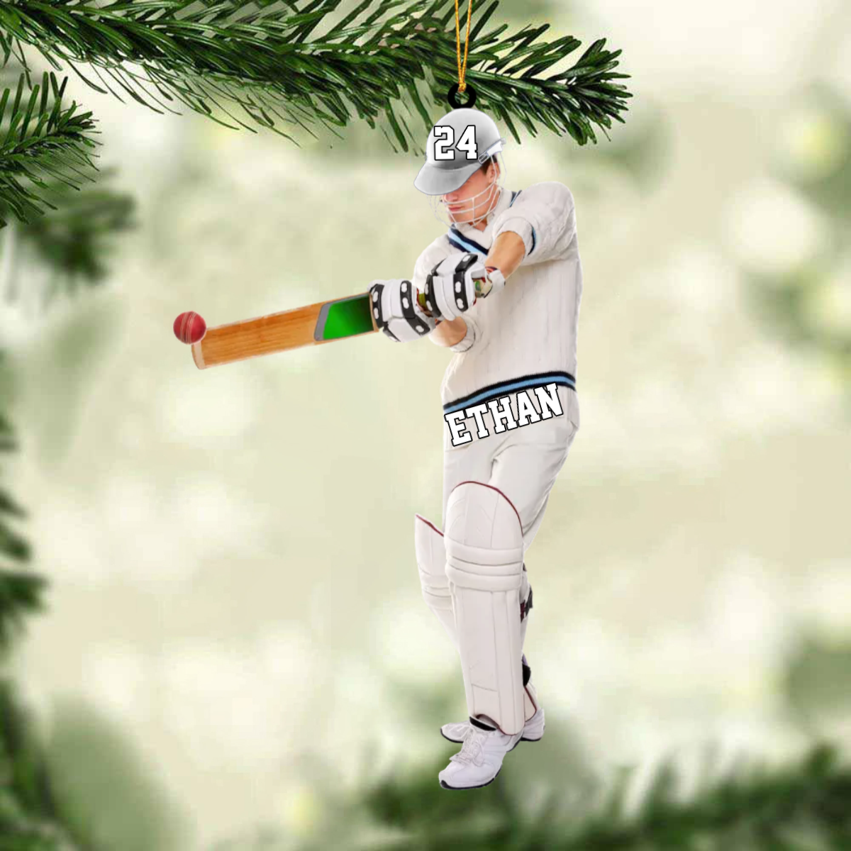 Personalized Cricket player Christmas Ornament-Great Gift Idea For Cricket Lovers/Players
