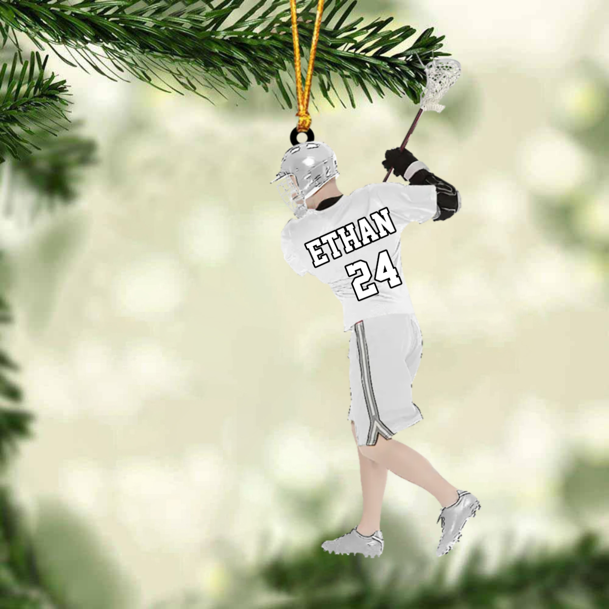 Custom Personalized Lacrosse Players Christmas Ornament/ Gift for Lacrosse Lovers-2