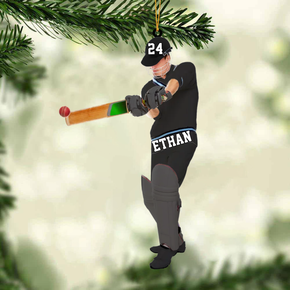 Personalized Cricket player Christmas Ornament-Great Gift Idea For Cricket Lovers/Players